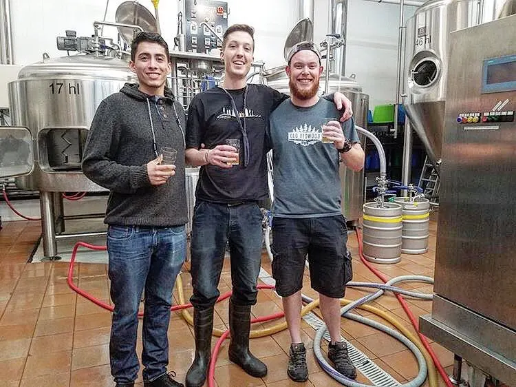 Archive photograph from a brew day at Edge Brewing in Barcelona · 2018